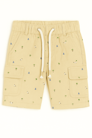 Beige And Olive Green 2Pc Pack Shorts Assorted Nawao.com