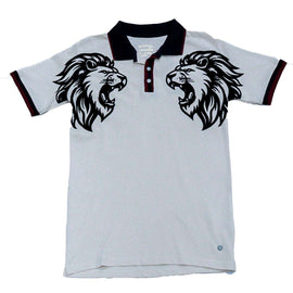 Beige Animal Flock Print Polo Beige Nawao.com