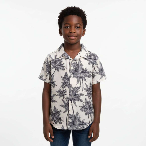 Beige Aop Resort Shirts  Beige Nawao.com