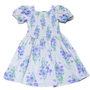 Beige Aop Smocking Dress Nawao.com