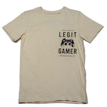 Beige Ape Face Emboss Tee Nawao.com
