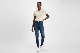 Beige Basic Rib Tshirt Nawao.com