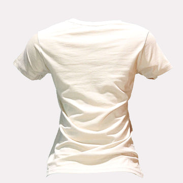 Beige Beauty Printed T Shirt Nawao.com
