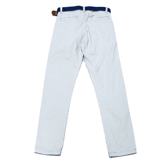 Beige Belted Casual Trouser Nawao.com