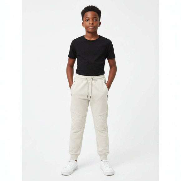 Beige Biker Knee Active Pants Beige Nawao.com