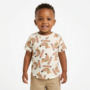Beige Birds Printed 4 Pack Shorts Pjs Beige Nawao.com