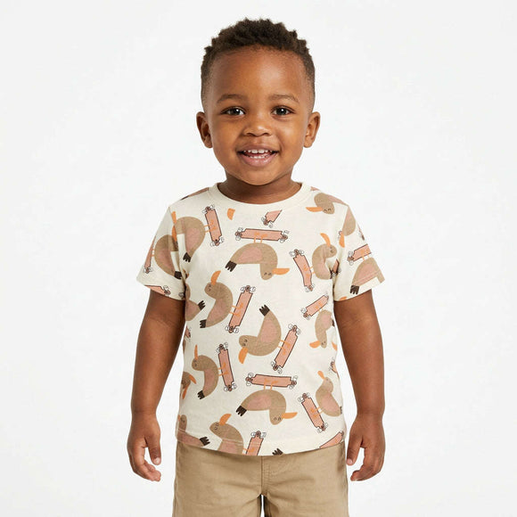Beige Birds Printed 4 Pack Shorts Pjs Beige Nawao.com