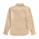Beige Bow Detail Satin Blouse Nawao.com