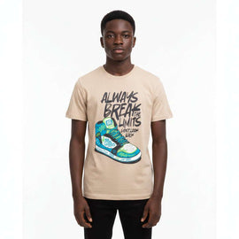 Beige Break Limits S S Graphic Tee Beige Nawao.com