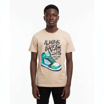 Beige Break Limits S S Graphic Tee Beige Nawao.com