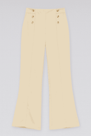 Beige Button Trouser Nawao.com