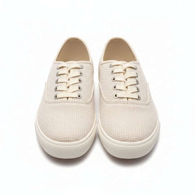 Beige Canvas Lace Up Beige Nawao.com
