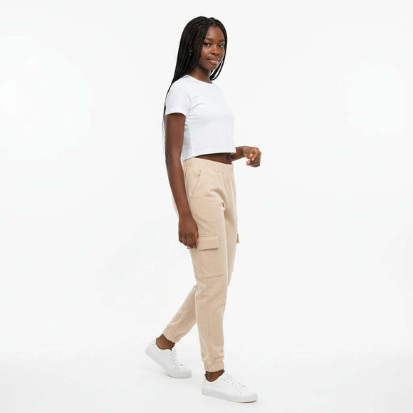 Beige Cargo Pocket Jogger Pant Nawao.com