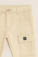 Beige Cargo Pocket Trouser Beige Nawao.com