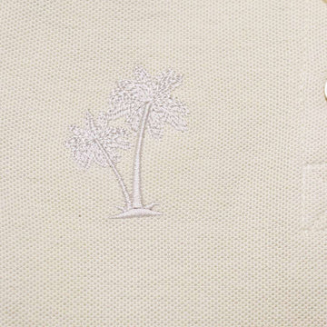 Beige Chest Logo Polo Nawao.com