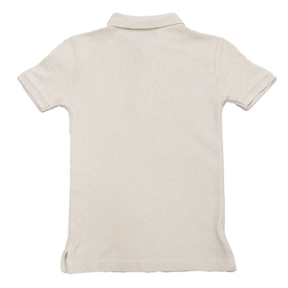 Beige Chest Logo Polo Nawao.com
