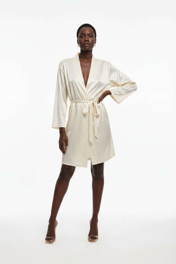 Beige  Crinkled Cover Up   Pale Pink Nawao.com
