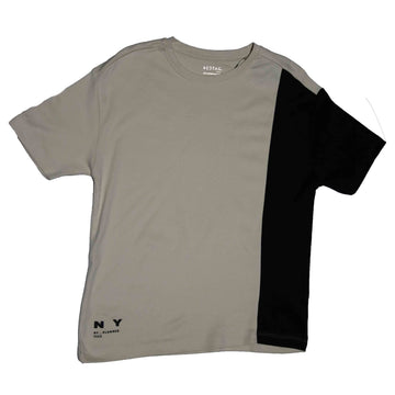 Beige Cut And Sewn Oversize Tee Beige Nawao.com