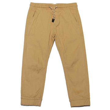 Beige Elastic Waist Jogger Nawao.com