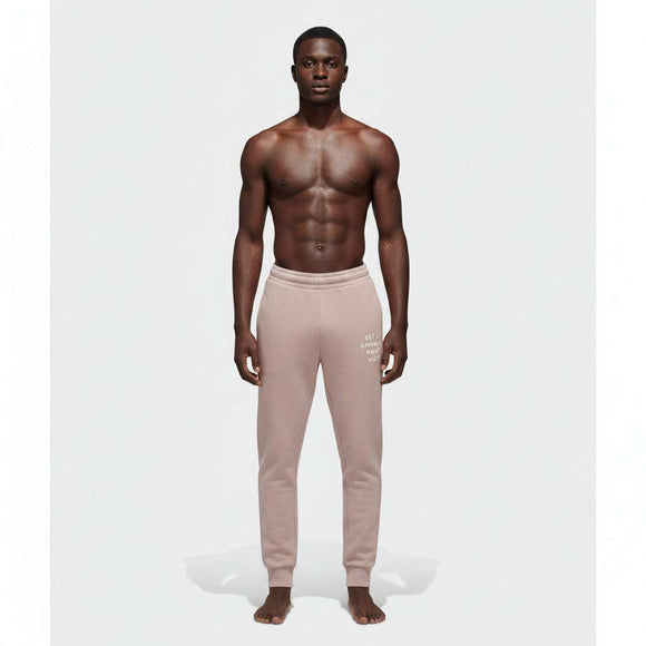 Beige Elasticated Hem Jog Pant Beige Nawao.com