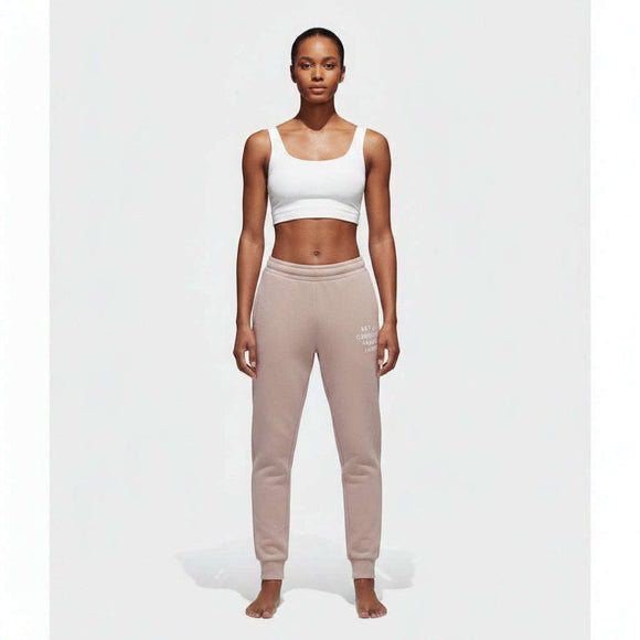 Beige Elasticated Hem Jog Pant Beige Nawao.com