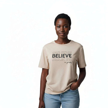 Beige Embellished T Shirt Beige Nawao.com