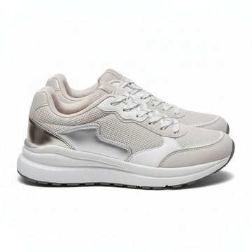Beige Fabric Combination Sneaker Beige Nawao.com