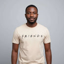 Beige Friends Drop Sholder Tshirt Beige Nawao.com
