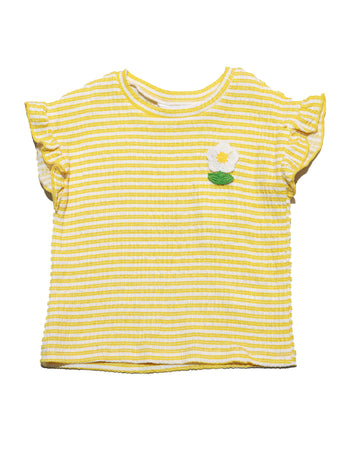 Beige Frill Striped Nawao.com