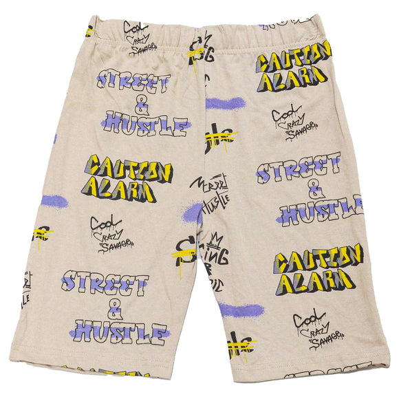 Beige Graffiti Aop Night Suit Nawao.com