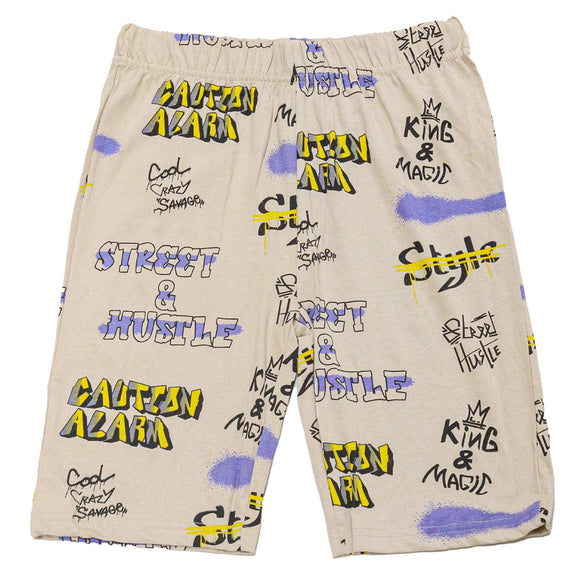 Beige Graffiti Aop Night Suit Nawao.com