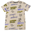Beige Graffiti Aop Night Suit Nawao.com