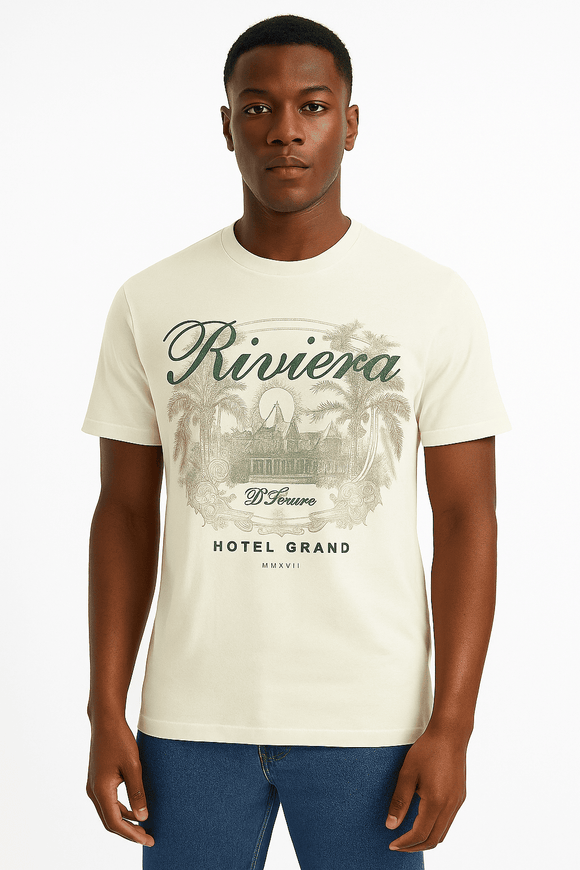 Beige Graphic T Shirt Beige Nawao.com