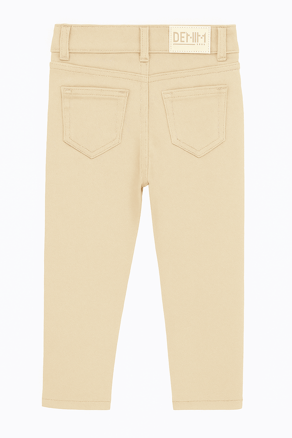 Beige Grey 5 Pocket Coloured Denim Beige Nawao.com