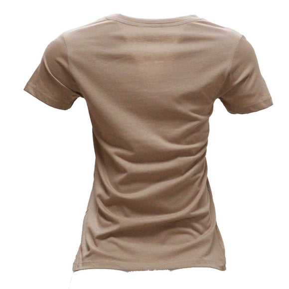 Beige Have Fun Printed T Shirt Nawao.com