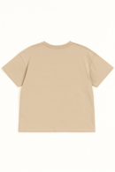 Beige Heart Oversize T Shirts Beige Nawao.com