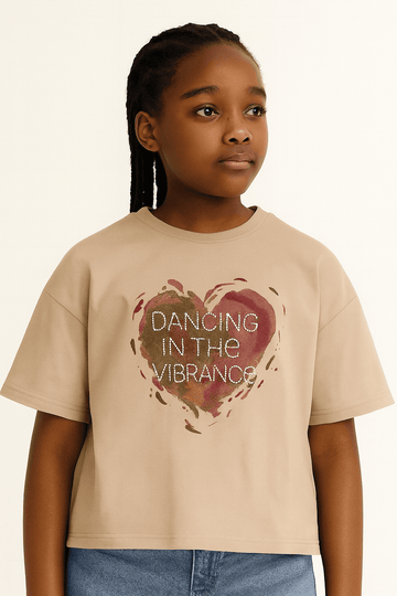 Beige Heart Oversize T Shirts Beige Nawao.com