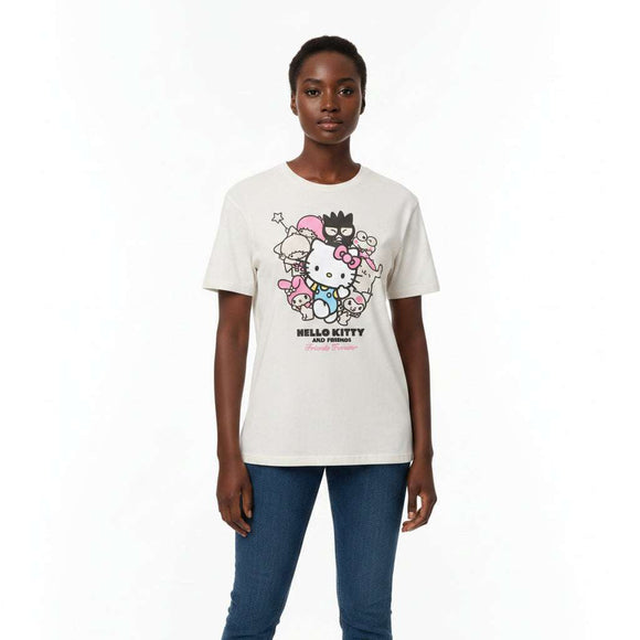 Beige Hello Kitty Printed T Shirt Beige Nawao.com