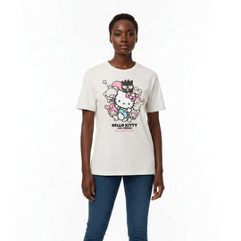 Beige Hello Kitty Printed T Shirt Beige Nawao.com