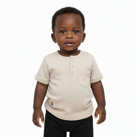 Beige Henley Tshirt Beige Nawao.com
