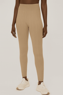 Beige Jacquard Leggings Beige Nawao.com
