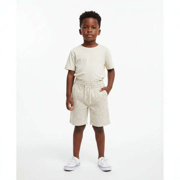 Beige Jacquard Pullon Shorts Beige Nawao.com