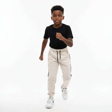 Beige Jog Pant  With Side Tape Beige Nawao.com