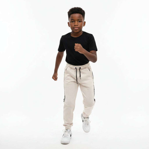 Beige Jog Pant  With Side Tape Beige Nawao.com