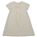 Beige Knit Dress With Bow Nawao.com