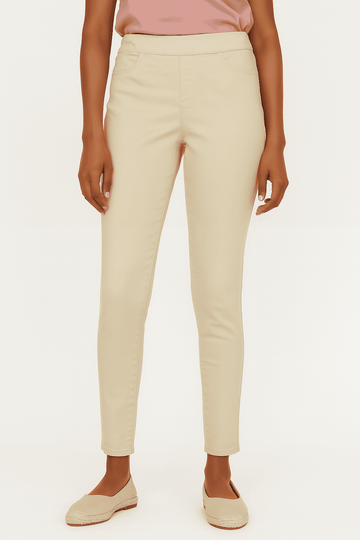 Beige Knit Jegging Nawao.com