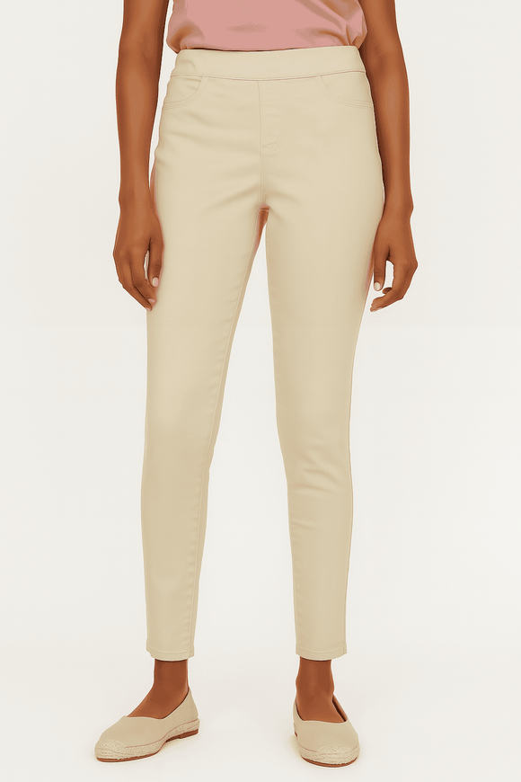 Beige Knit Jegging Nawao.com