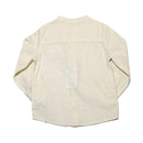 Beige Long Sleeve Oxford Shirt With Pocket Nawao.com