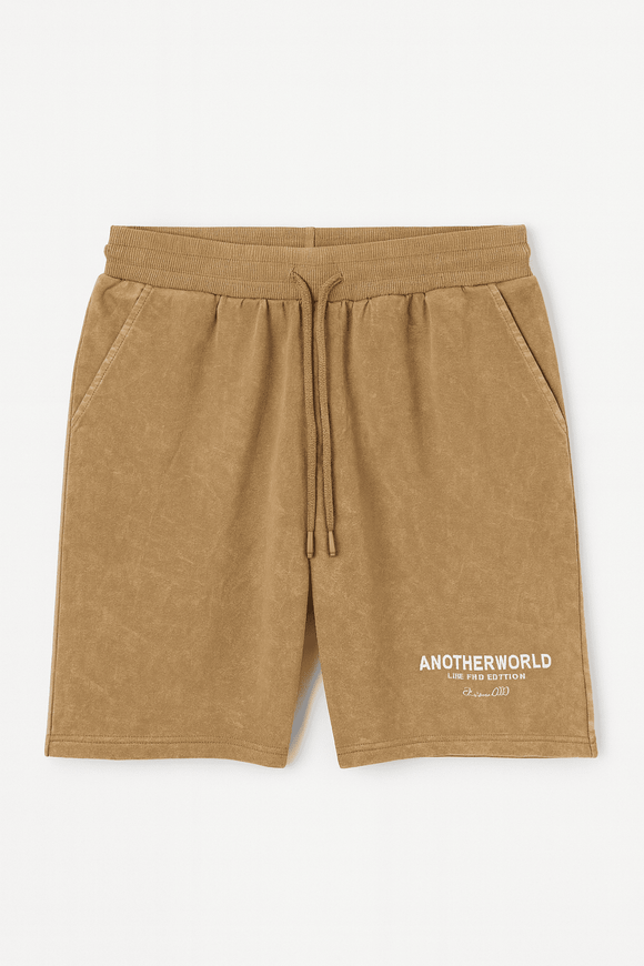 Beige Lounge Shorts Black Nawao.com