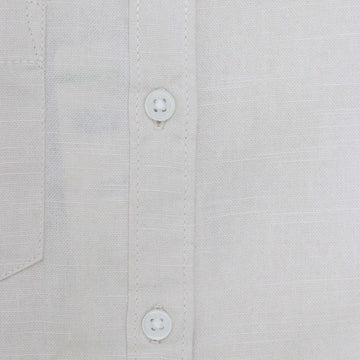 Beige Mandarin Collar Long Sleeve Shirt Nawao.com